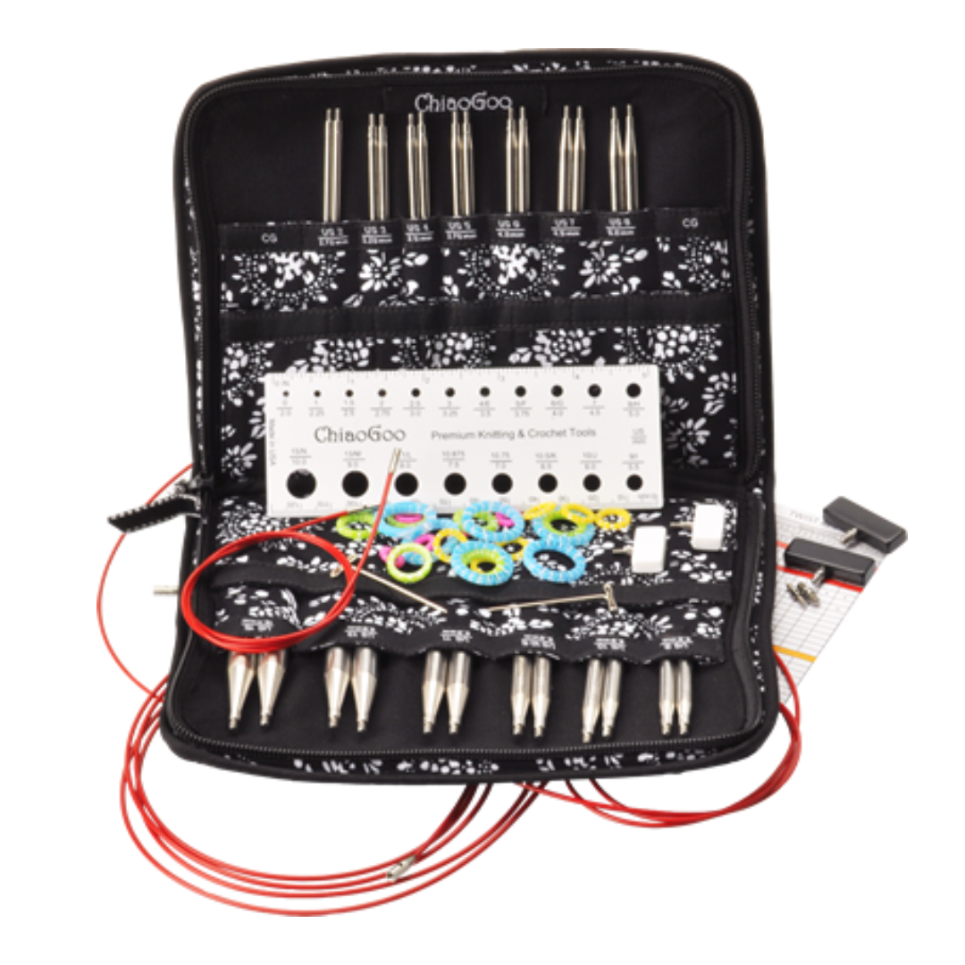 Aiguilles interchangeables en métal 5" - Twist Red Lace Kit complet