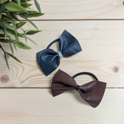 Élastique à cheveux boucle de cuir