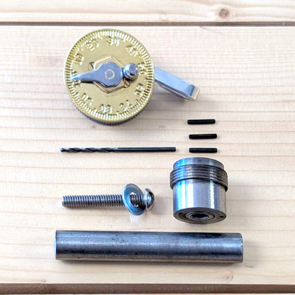 Compteur rotatif en laiton pour tricoteuse antique