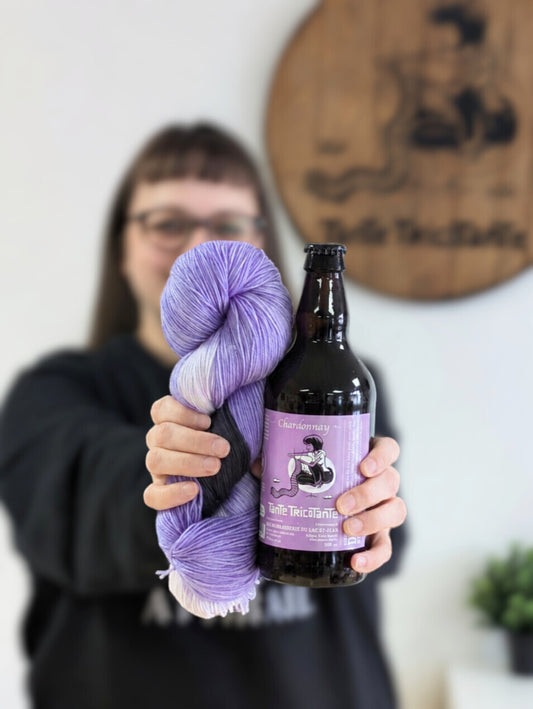 Laine teinte à la main - Tante Tricotante Chardonnay