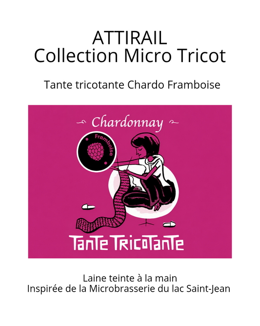 Laine teinte à la main - Tante Tricotante Chardonnay framboise