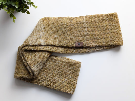 Foulard infini en laine d'alpaga Mohair kaki