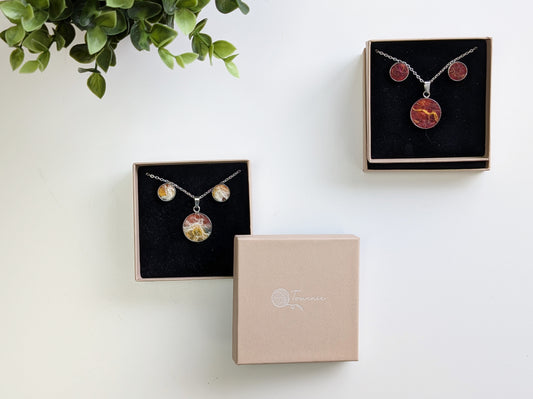 Ensemble bijoux feutrées