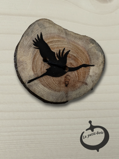 Bouton de bois peint à la main