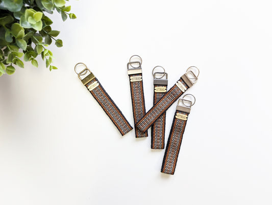 Porte-clés tissé - Brun