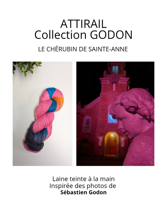 Laine teinte à la main - Collection Sébastien Godon -Le chérubin de Sainte-Anne