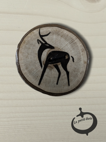 Bouton de bois peint à la main